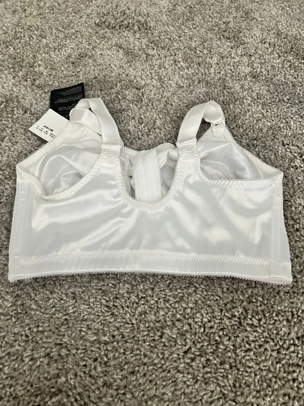NWT Bali Designs Women's Bali Double Support Front Close White 34DDD